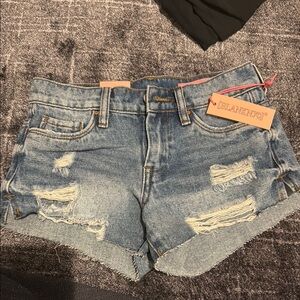 Blank NYC Blue Vintage Cut-Off Shorts